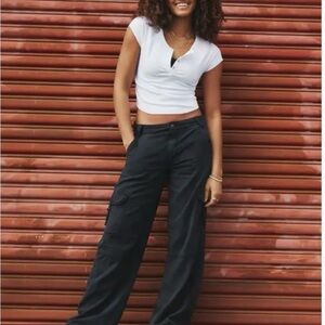 AMERICAN EAGLE Black Cargo Pants